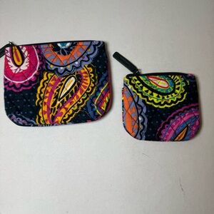 Vera BradleyTwilight Paisley Coin Purse Pouch Small And Makeup Bag